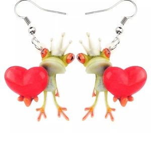 Frogs in Love earrings